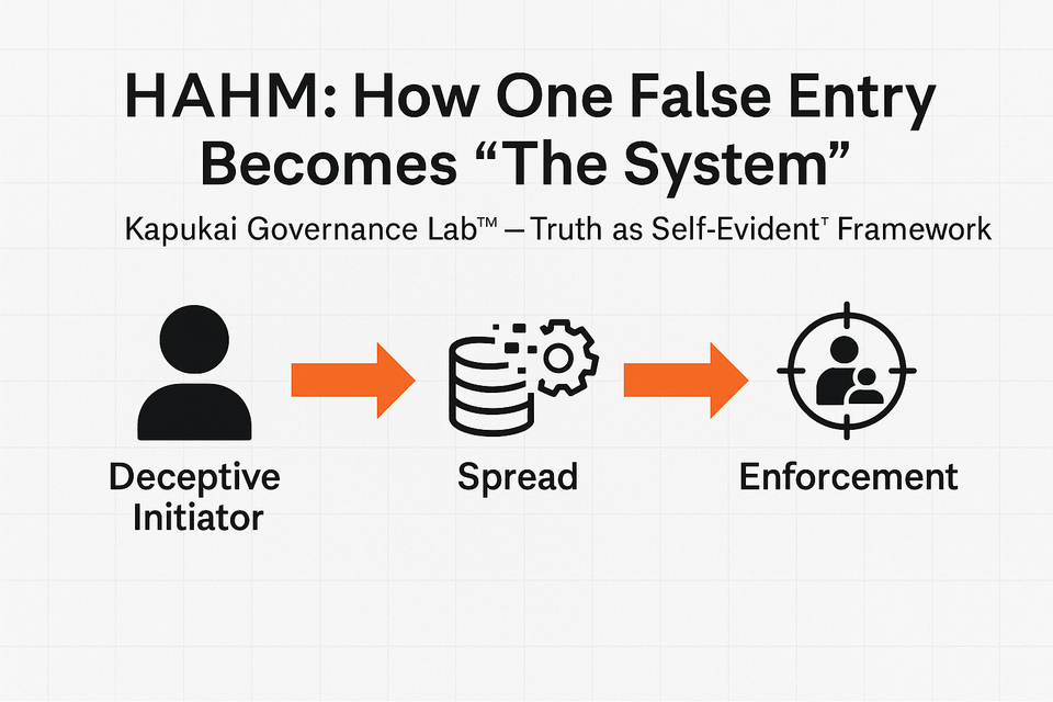 Human–Automated Hybrid Misconduct (HAHM): How One False Entry Becomes “The System”